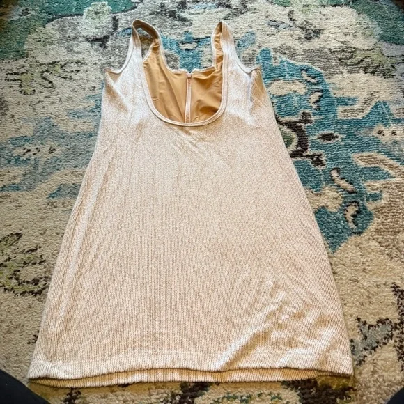 Tribe Kelley bohemian beachy low cut back Cream Sleeveless Dress - Picture 4 of 7